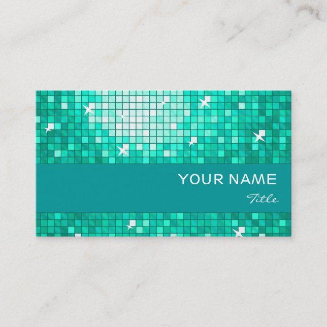 Disco Tiles Aqua Visitenkarte (Vorderseite)