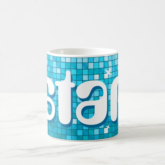 Disco Tiles Blue Tasse (Mittel)