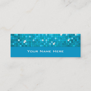 Disco Tiles Blue Visitenkartenmagazin Mini Visitenkarte