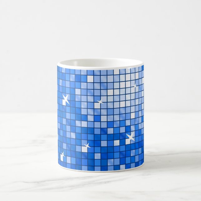 Disco Tiles Dark Blue Tasse (Mittel)