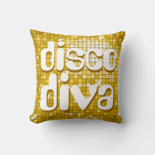 Disco Tiles "Gold" "disco diva" Wurfkissen Kissen