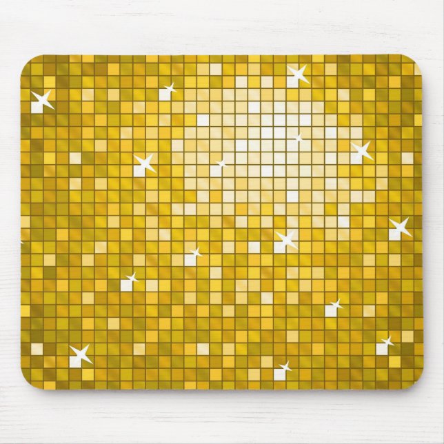 Disco Tiles "Gold" Mousepad horizontal (Vorne)