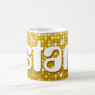 Disco Tiles "Gold" "Star" Tasse