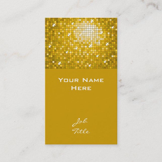 Disco Tiles "Gold" Visitenkarte oben (Vorderseite)
