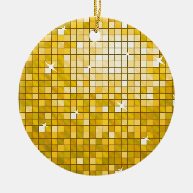 Disco Tiles - Goldene Ornament (Vorne)