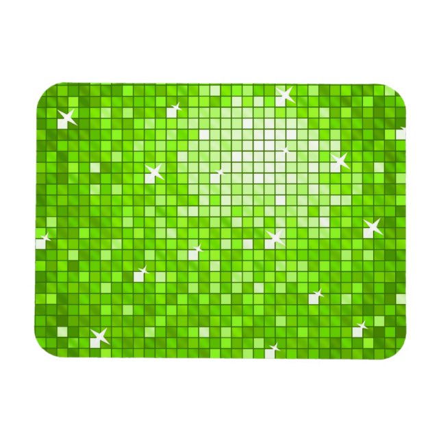 Disco Tiles Green Premium Magnet (Horizontal)
