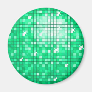 Disco Tiles "Jade" Kühlschrankmagnet rund Magnet