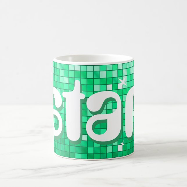 Disco Tiles Jade 'star'-Tasse Kaffeetasse (Mittel)