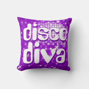 Disco Tiles Lila "disco diva" Wurfkissen Kissen