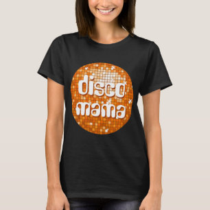 Disco Tiles Orange "disco mama" T - Shirt schwarz