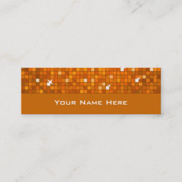 Disco Tiles Orange Visitenkartenmagazin Mini Visitenkarte