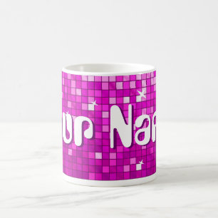 Disco Tiles Pink "Dein Name" Tasse