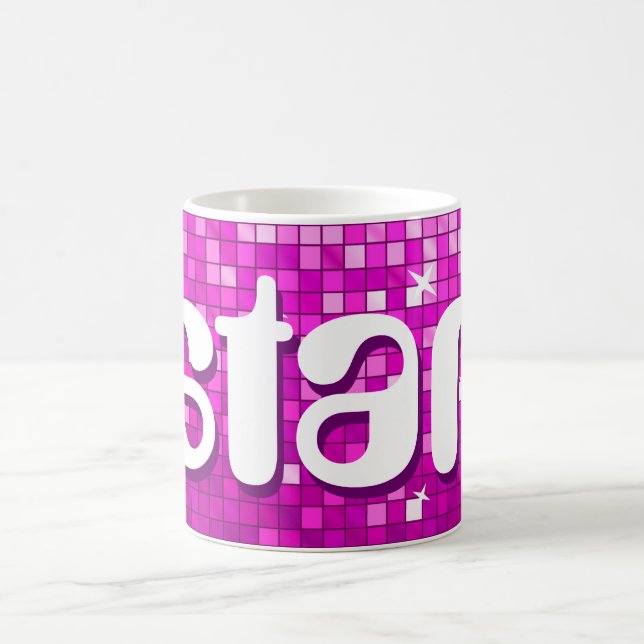 Disco Tiles Pink Tasse (Mittel)