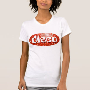 Disco Tiles Red Disco Ladys Petition White T-Shirt