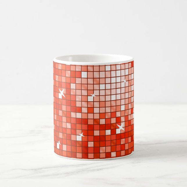 Disco Tiles Red Tasse (Mittel)