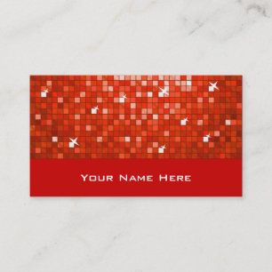Disco Tiles Red Visitenkarte