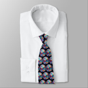 Disco Volleyball Neck Tie Krawatte