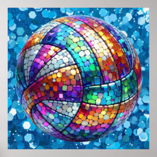 Disco Volleyball Poster