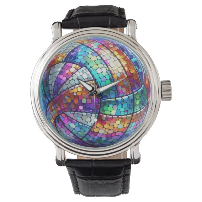 Disco Volleyball Watch Armbanduhr (Vorderseite)