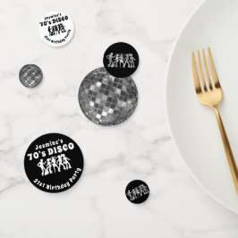 Disco zum Geburtstag | Silver Glitzer Ball Konfetti