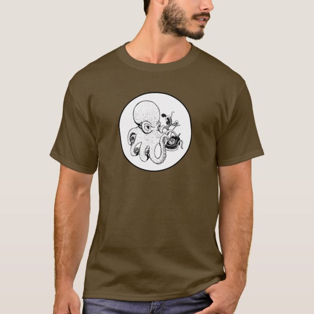 Disconnected - Octopus on the Phone T-Shirt (Vorderseite)