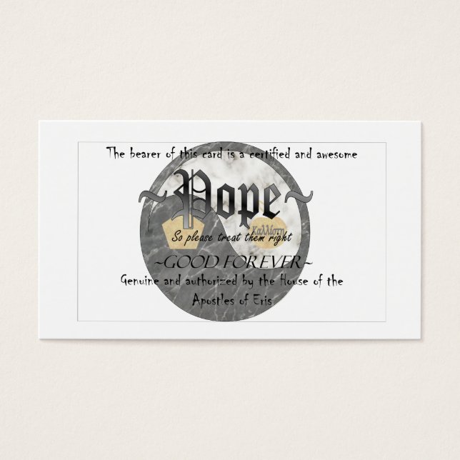 Discordian Pope Cards (Vorderseite)
