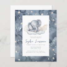 Discount Baby Elephant Baby Shower Einladung