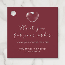 Discount-Code Logo Gold Herzlichen Dank, dass Sie  Geschenkanhänger