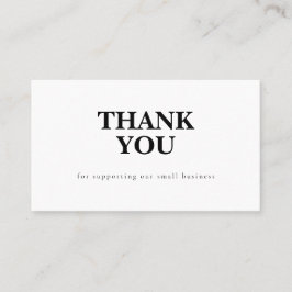 Discount Code Thank You Card Small Business Visitenkarte