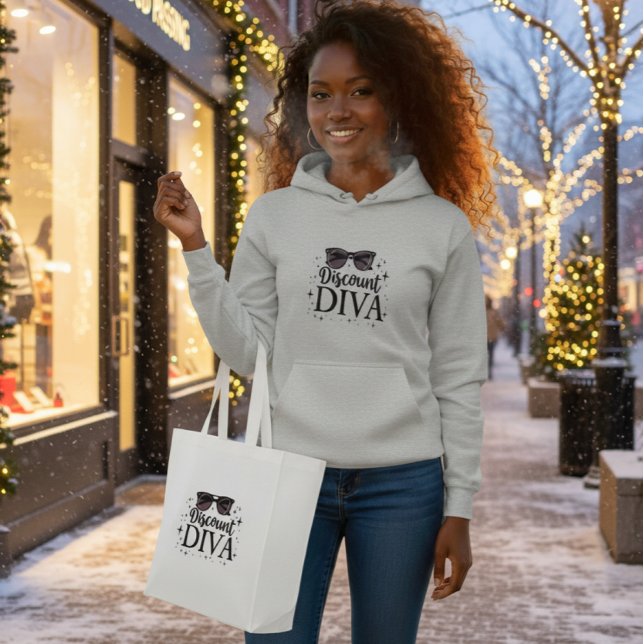 Discount Diva - Chic & Savvy Shopping Queen Hoodie (Von Creator hochgeladen)