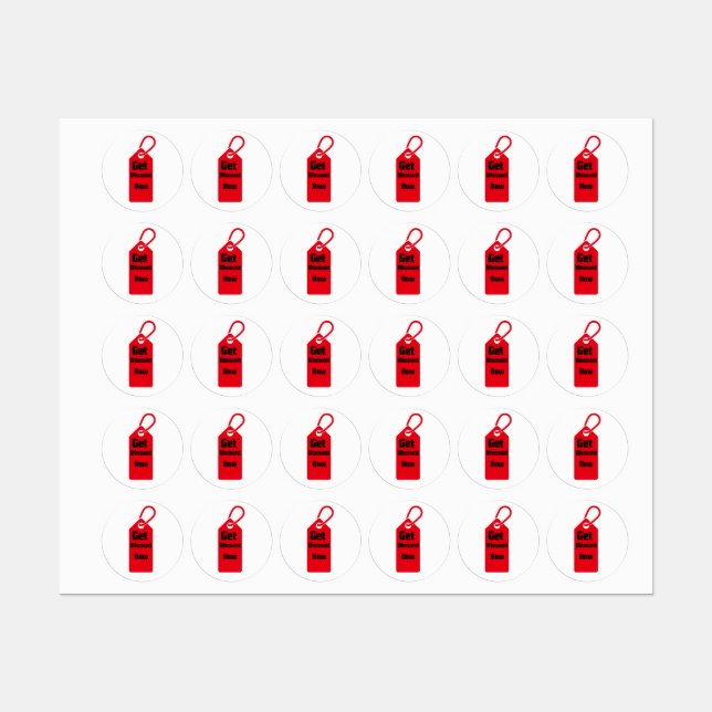 Discount-Sticker Etiketten (Blatt)