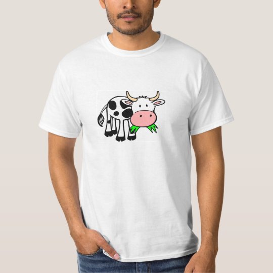 Discount T-shirt weiß "Lustige Kuh"