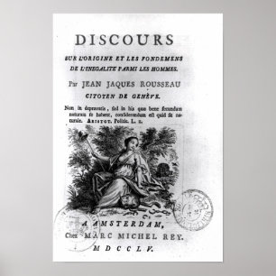 "Discours l'Origine et les Fondements Poster