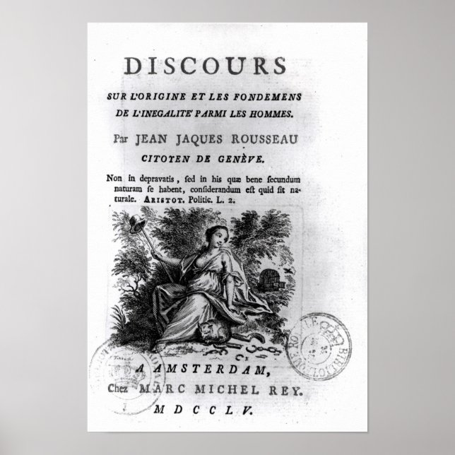 "Discours l'Origine et les Fondements Poster (Vorne)
