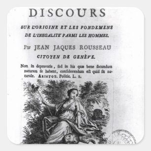 "Discours l'Origine et les Fondements Quadratischer Aufkleber