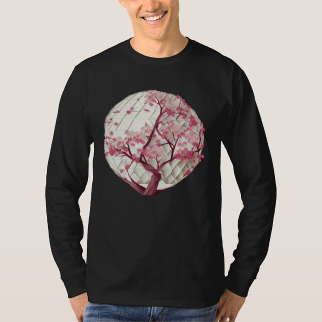 Discover the Beauty of Nature with Geometric Cherr T-Shirt (Vorderseite)