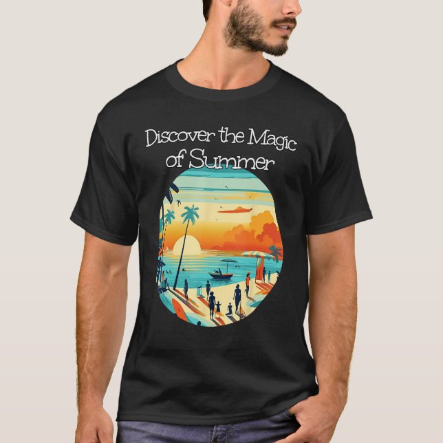 Discover the Magic of Sea and Sunset with Friends  T-Shirt (Vorderseite)