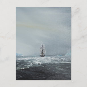 Discovery Captain Scott und Crew Postkarte