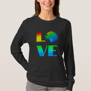 Discus Fish Regenbogen Liebe Exotic Aquarium Fisch T-Shirt