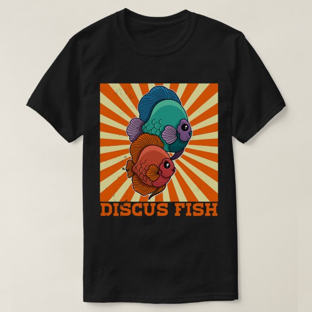 Discus Fish Tropical Cichlid Aquarian Biologe 4 T-Shirt (Design vorne)