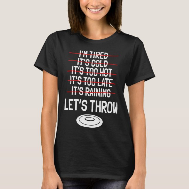 Discus Throw Player Disc Athletes Sports Track And T-Shirt (Vorderseite)