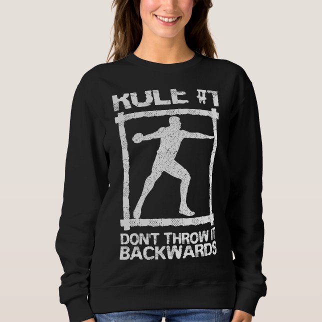 Discus Throw Player Disk, die Spur und Feld wirft Sweatshirt (Vorderseite)