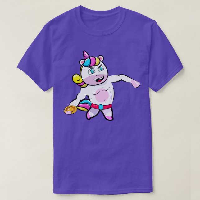 Discus Thrower Unicorn T-Shirt (Design vorne)