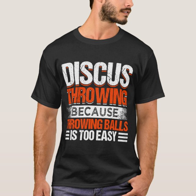 Discus Throwing Athlete Track and Field Thrower Co T-Shirt (Vorderseite)