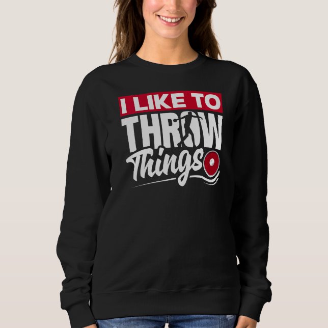 Discus Throwing Discus Thrower Track und Field lik Sweatshirt (Vorderseite)