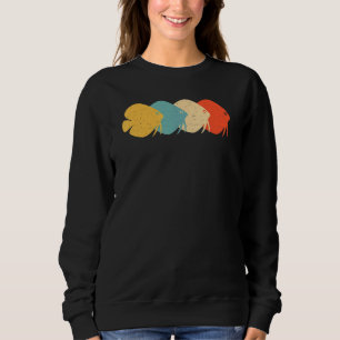 Discus Vintag Retro Pompadour Fisch 60er 70er Sweatshirt