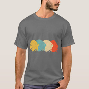 Discus Vintage Retro Pompadour Fischliebhaber 60er T-Shirt