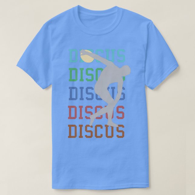 Discus wirft Track und Field Grid Discus Geschenk T-Shirt (Design vorne)