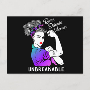 Disease Warrior Unbreakable T-Shirt Awareness Postkarte