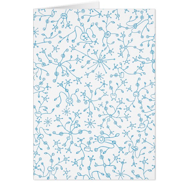 Diseño abstracto en fondo azul. Vegetación alieníg (Vorne)